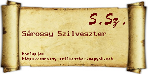 Sárossy Szilveszter névjegykártya