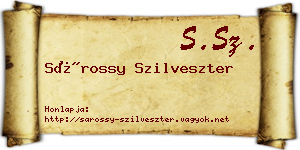 Sárossy Szilveszter névjegykártya